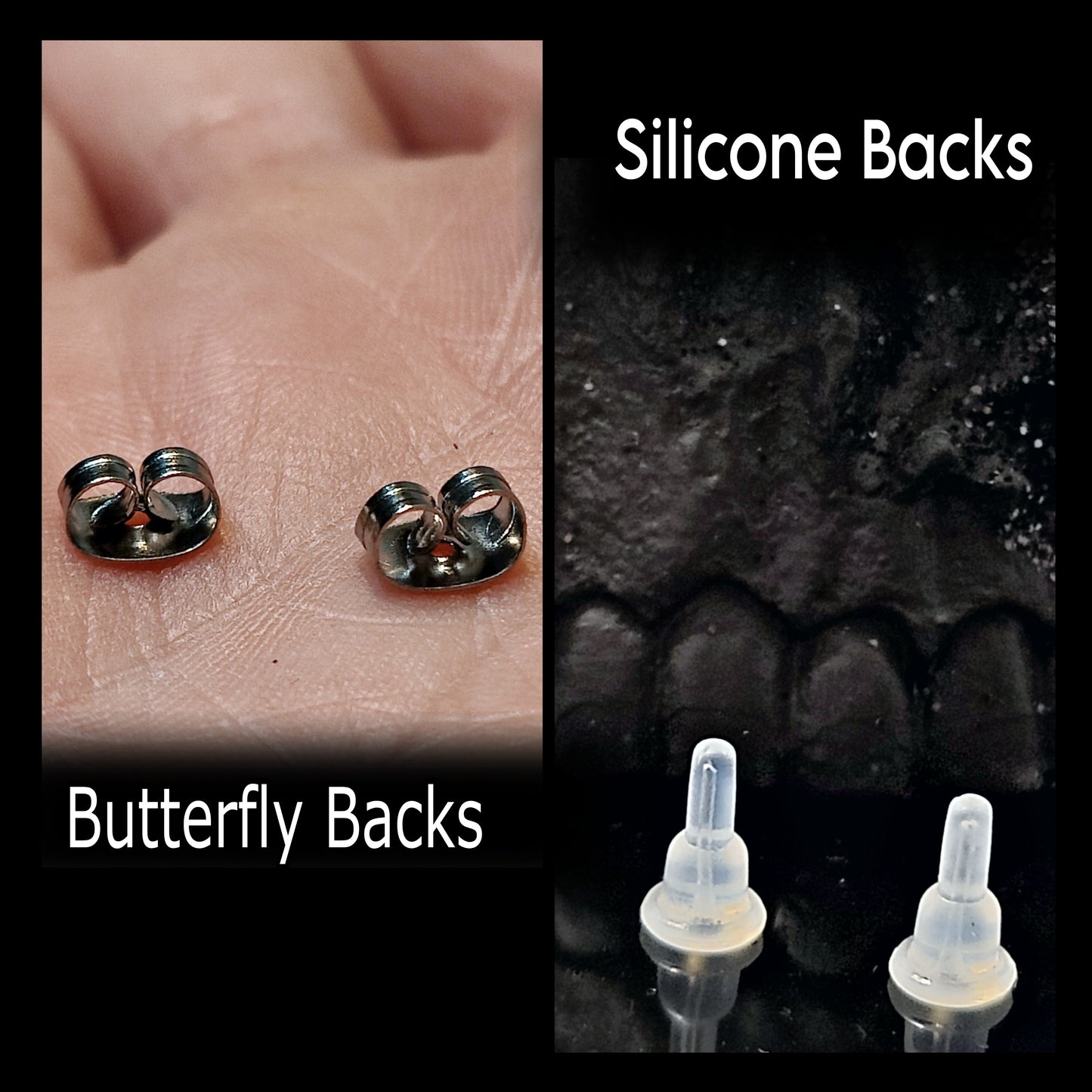 Liquid Skull Earring Studs Made w/ Implant Grade Surgical Steel