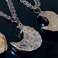 ****CLEARANCE*** Was $70.00 -NOW $50.00- Sparkling Druzy Moon Necklace, 18 inches