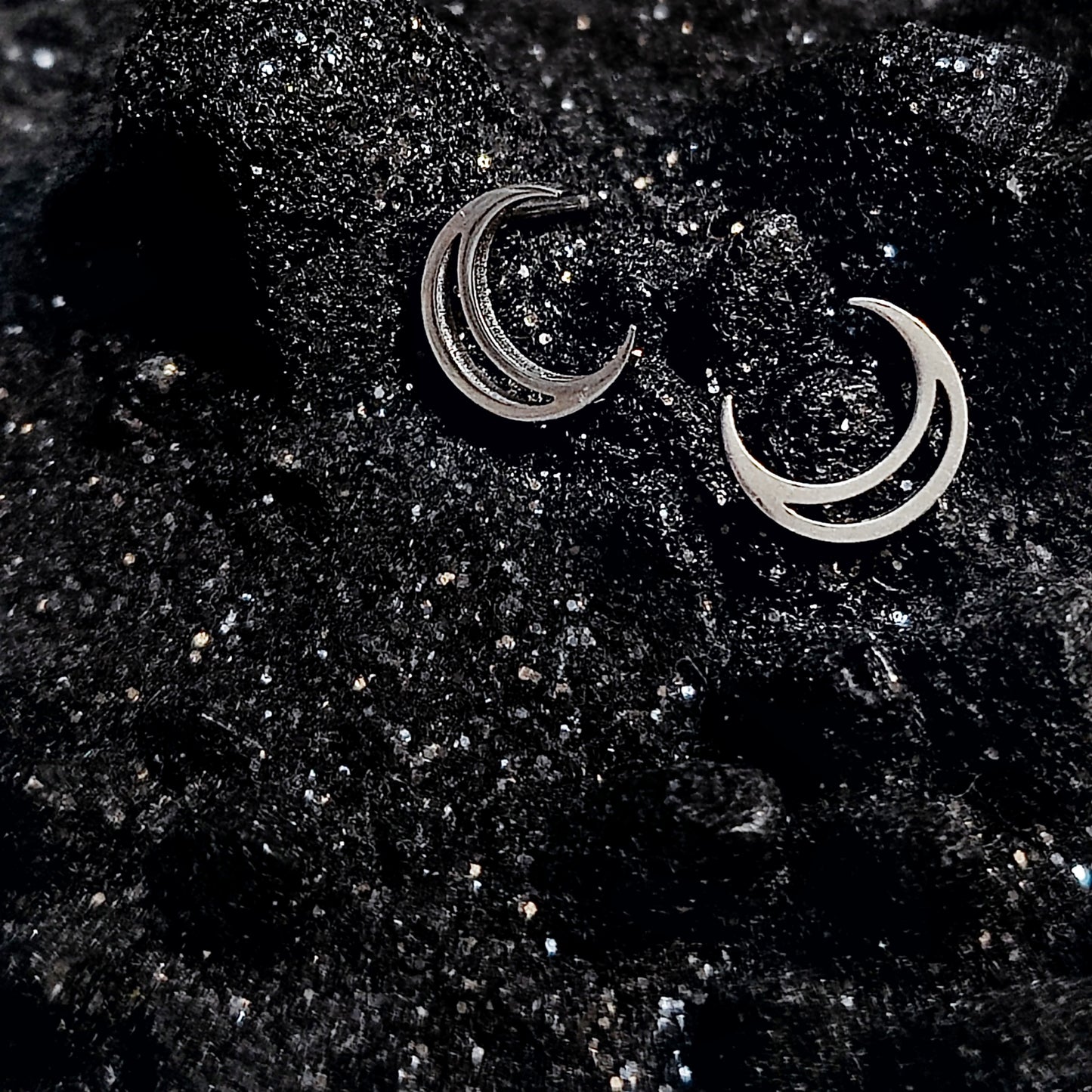 Dainty Crescent Moon Studs Made w/ Implant Grade Surgical Steel