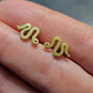 Dainty Snake Studs Made w/ 18k Gold Plated Surgical Steel