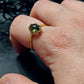 Green Tourmaline Crown Ring in 18k Gold Plated Sterling Silver w/ Adjustable Band (US SIZES 5-10)