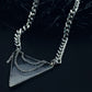 *THE INDUSTRIAL BERMUDA* Triangle Necklace in Clear Quartz, 16 inches Long