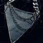 *THE INDUSTRIAL BERMUDA* Triangle Necklace in Clear Quartz, 16 inches Long