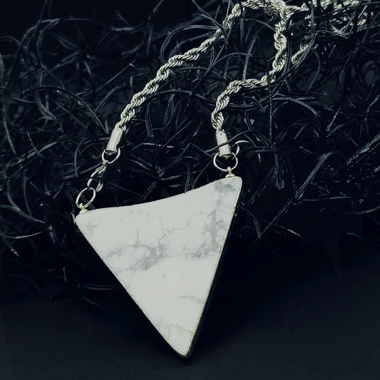 ***CLEARANCE*** Was $50.00 -NOW $40.00- *THE BERMUDA* Triangle Necklace in Howlite, 18 inches Long