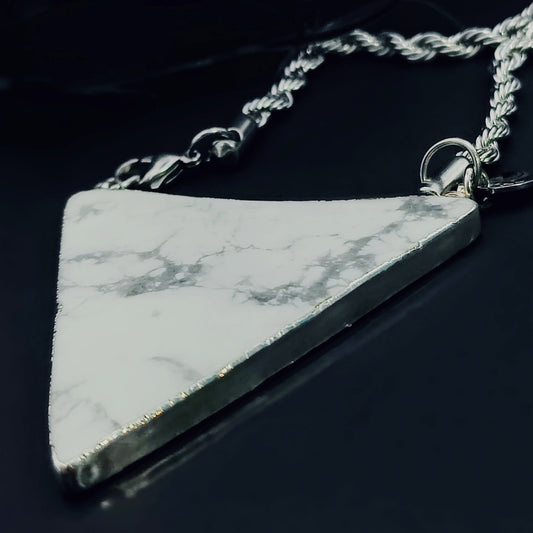 ***CLEARANCE*** Was $50.00 -NOW $40.00- *THE BERMUDA* Triangle Necklace in Howlite, 18 inches Long