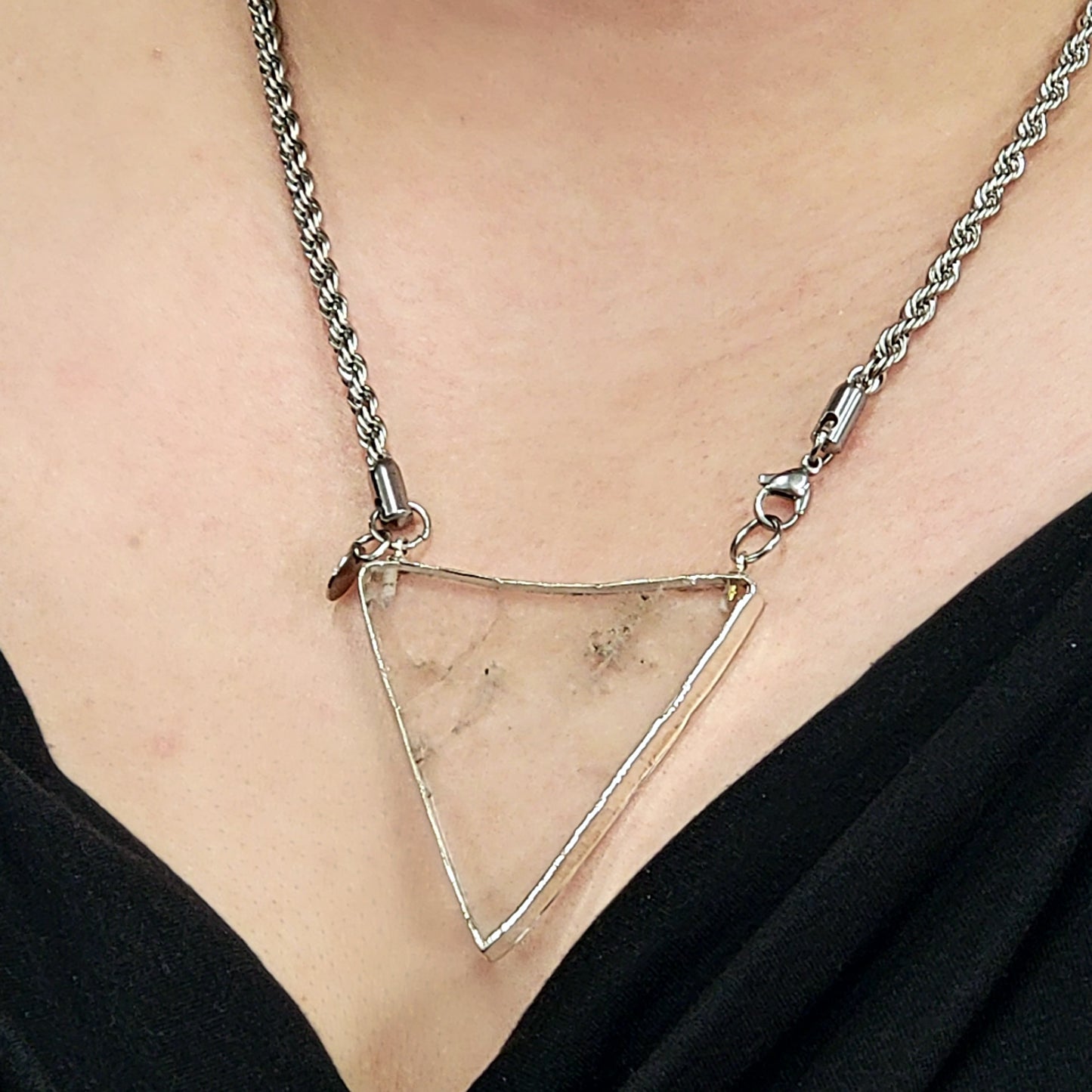 *THE BERMUDA TRIANGLE* Original in Silver, 18 inch Chain - Custom Length Available