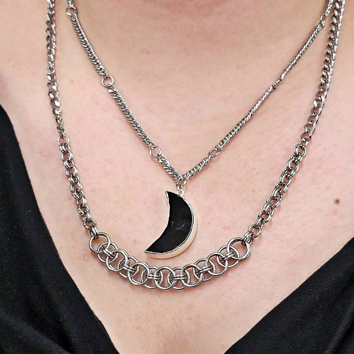 *THE LILITH* Chainmail Necklace w/ Various Sizes Available