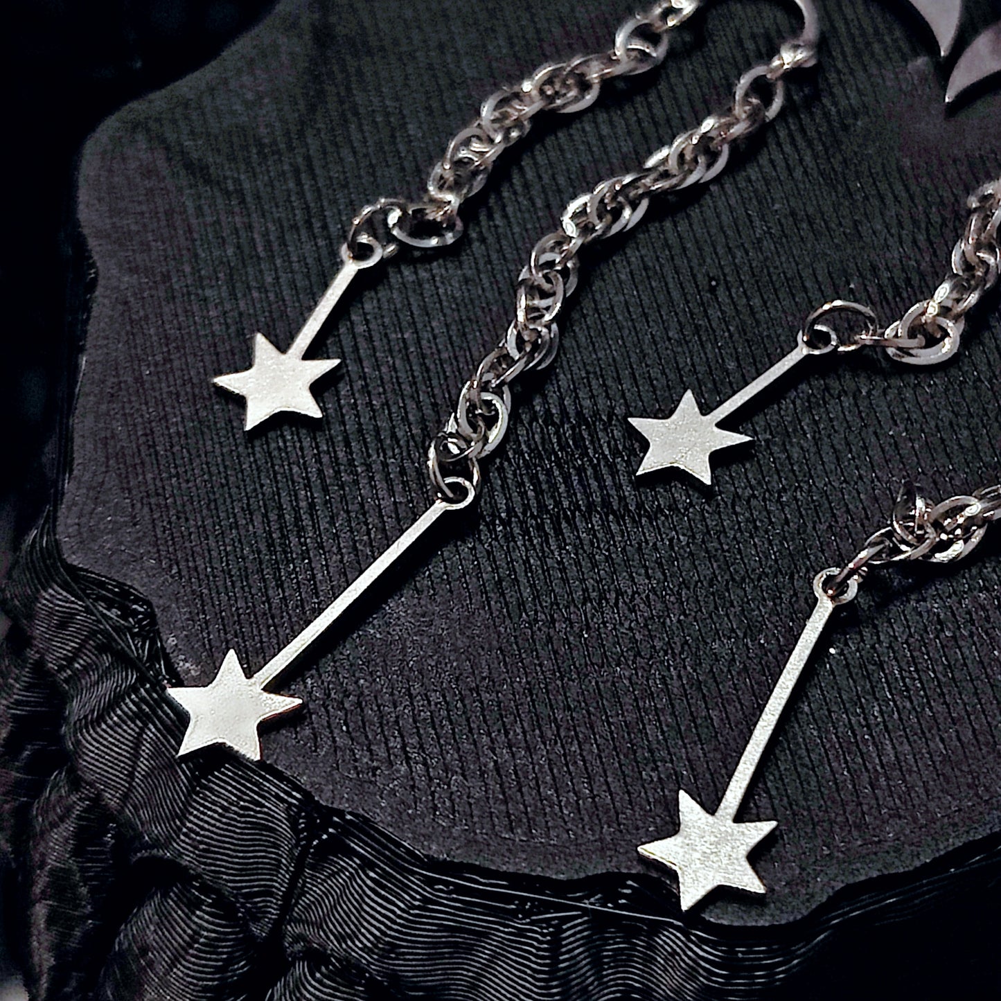 Sparkling Celestial Dangle Earrings w/ Implant Grade Surgical Steel Hooks