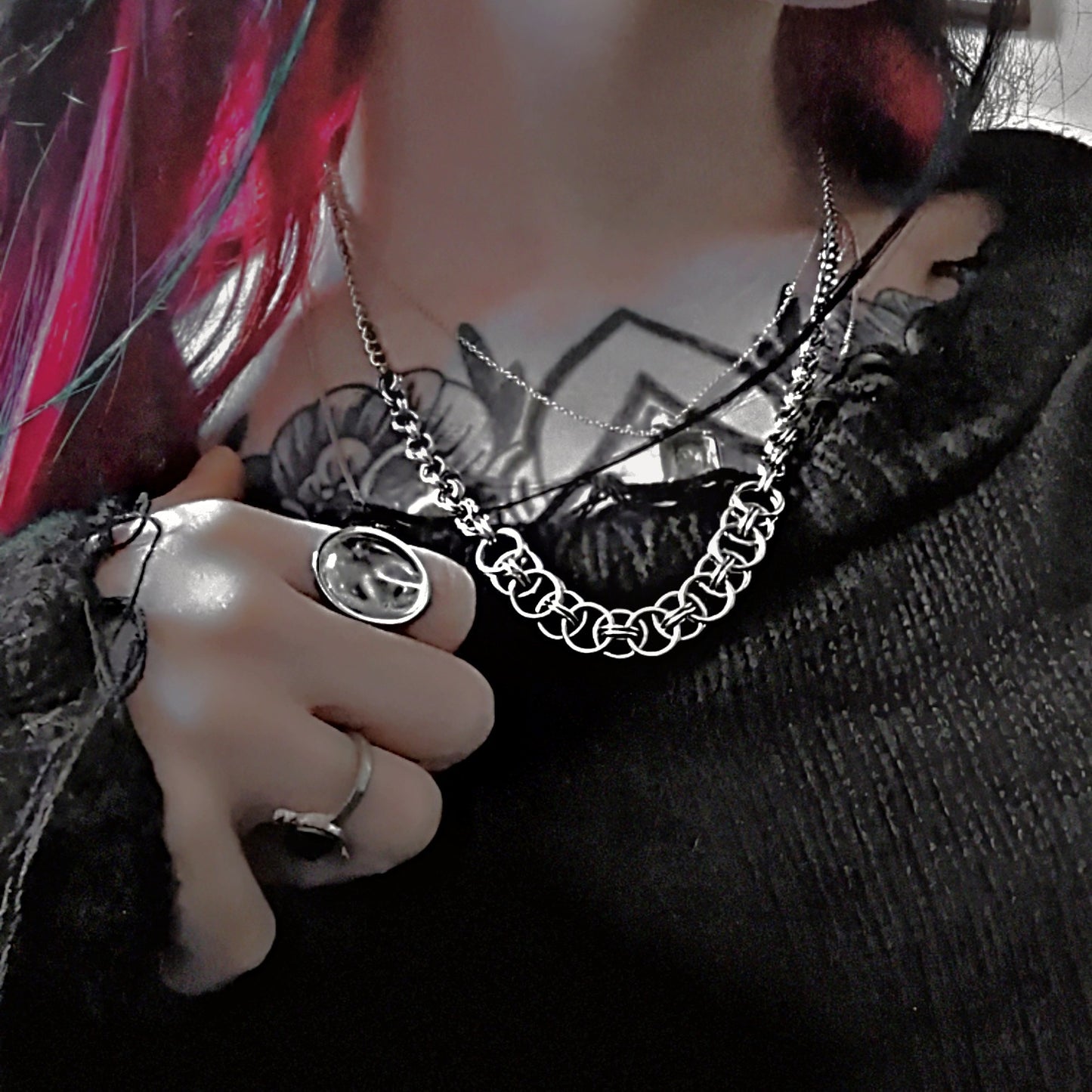 *THE LILITH* Chainmail Necklace w/ Various Sizes Available