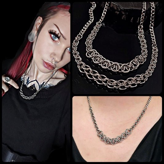 *THE LILITH* Chainmail Necklace w/ Various Sizes Available