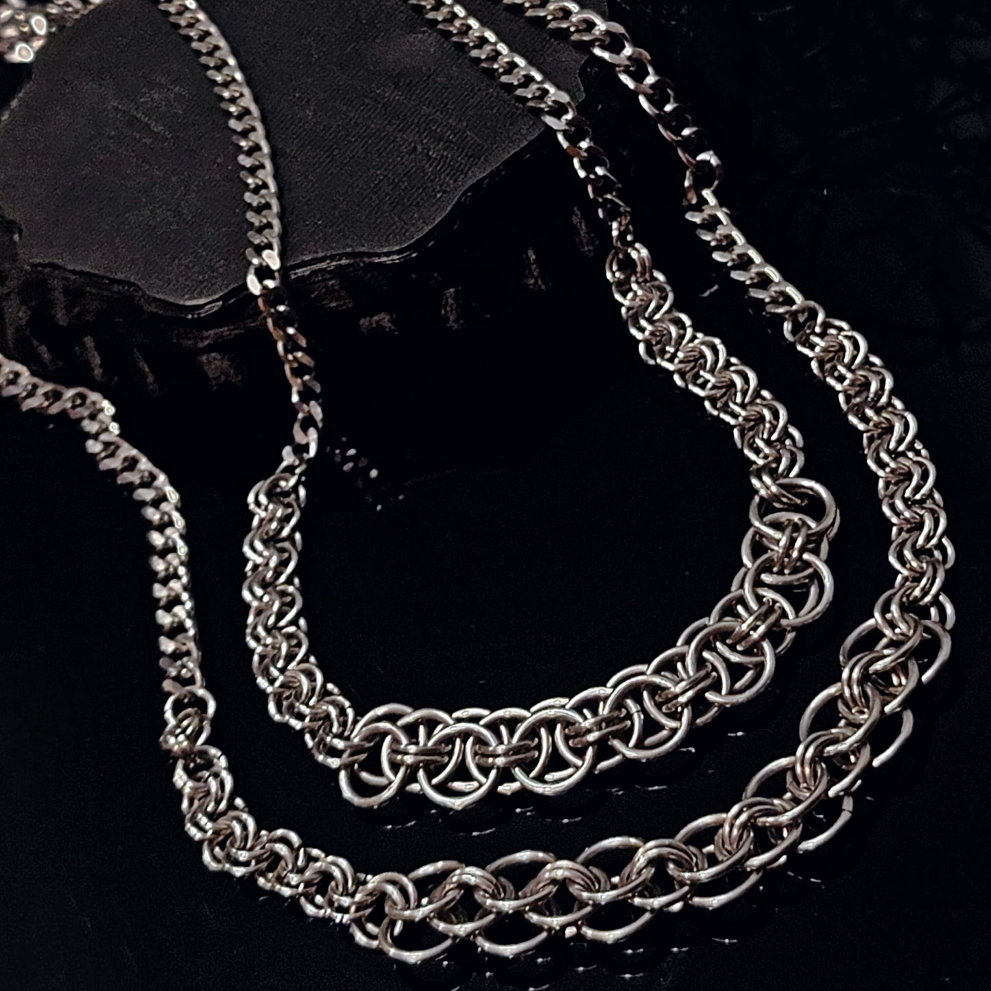 *THE LILITH* Chainmail Necklace w/ Various Sizes Available