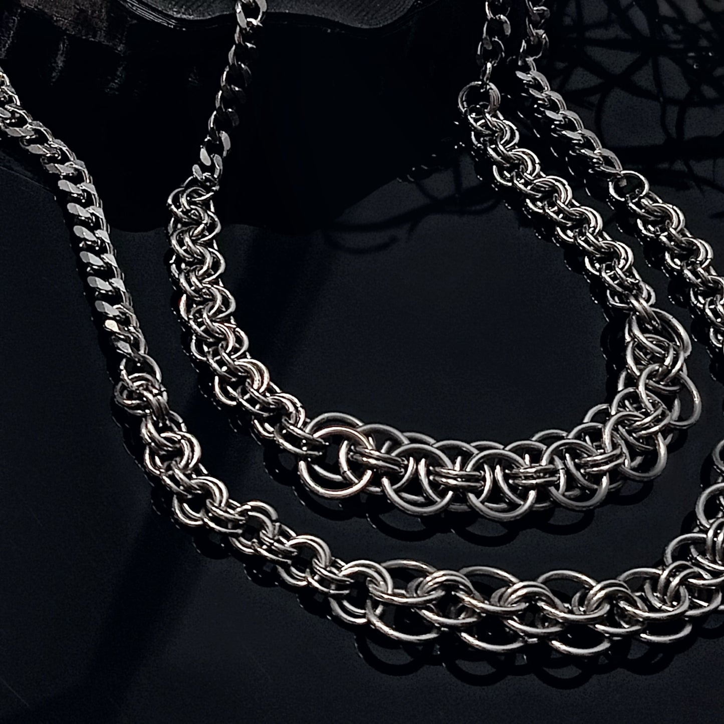 *THE LILITH* Chainmail Necklace w/ Various Sizes Available