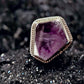 Amethyst Coffin Statement Ring in Sterling Silver (US SIZE 7.5)