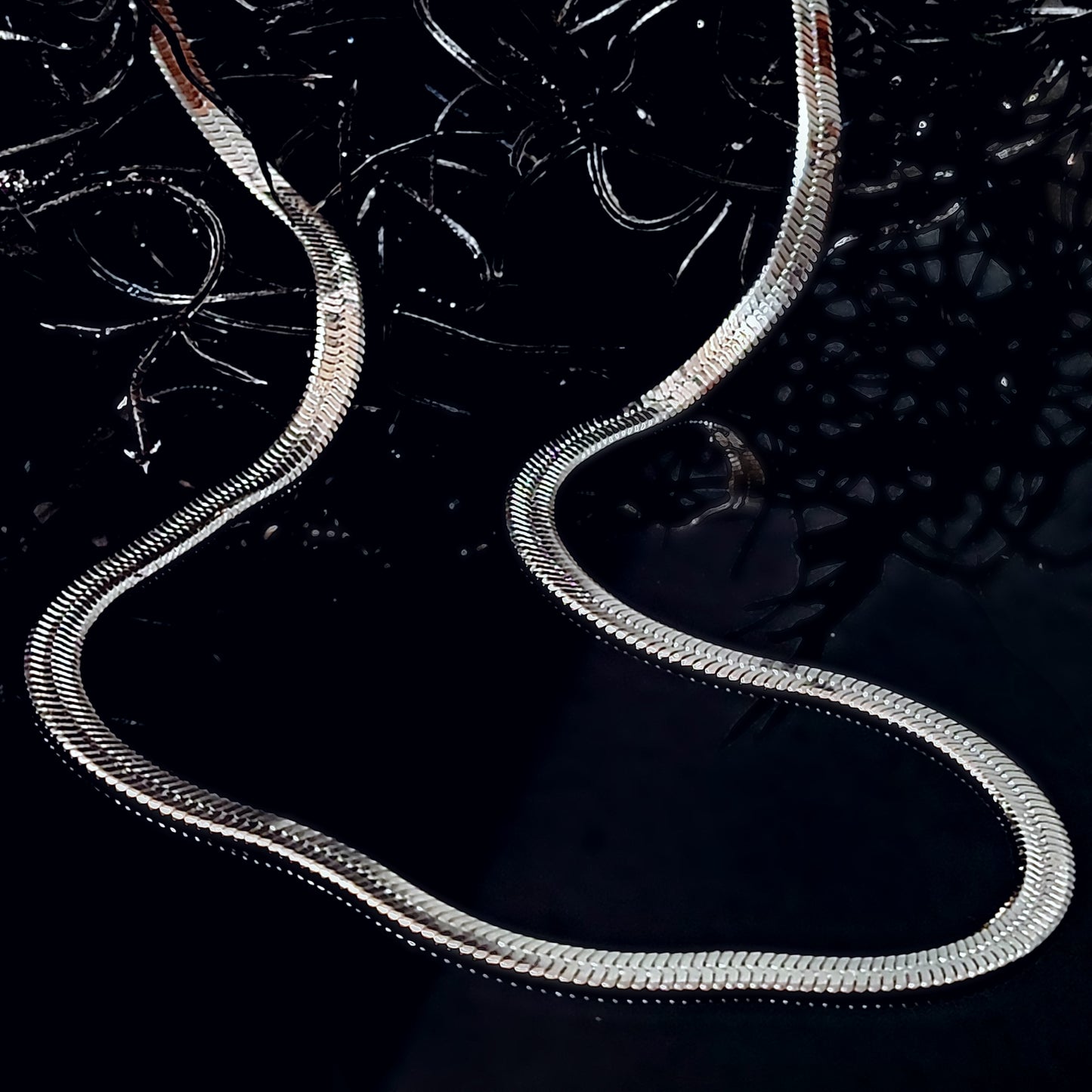 ***CLEARANCE*** Was $25.50 -NOW $15.00- Sleek 4mm Herringbone Chain Necklace, 24 inches Long