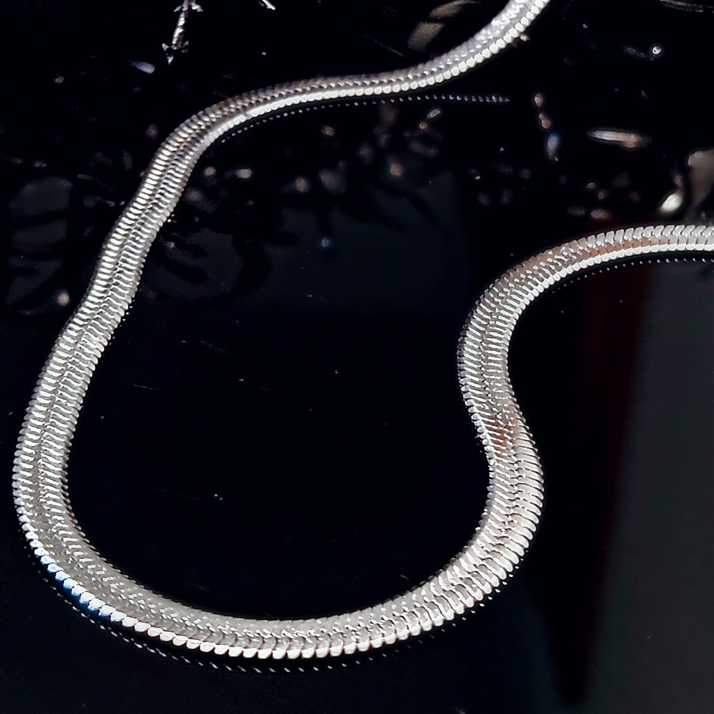 ***CLEARANCE*** Was $25.50 -NOW $15.00- Sleek 4mm Herringbone Chain Necklace, 24 inches Long