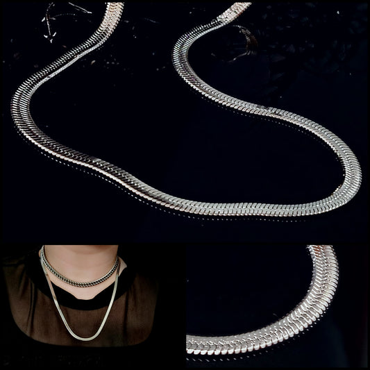 ***CLEARANCE*** Was $25.50 -NOW $15.00- Sleek 4mm Herringbone Chain Necklace, 24 inches Long