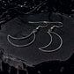 LIGHTWEIGHT Hollow Moon Earrings in Silver w/ Implant Grade Surgical Steel Hooks