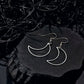 LIGHTWEIGHT Hollow Moon Earrings in Silver w/ Implant Grade Surgical Steel Hooks